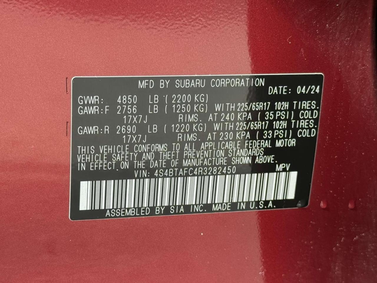 2024 Subaru Outback Premium Fredericksburg VA