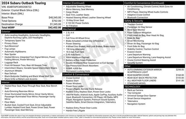 2024 Subaru Outback Touring Raleigh NC