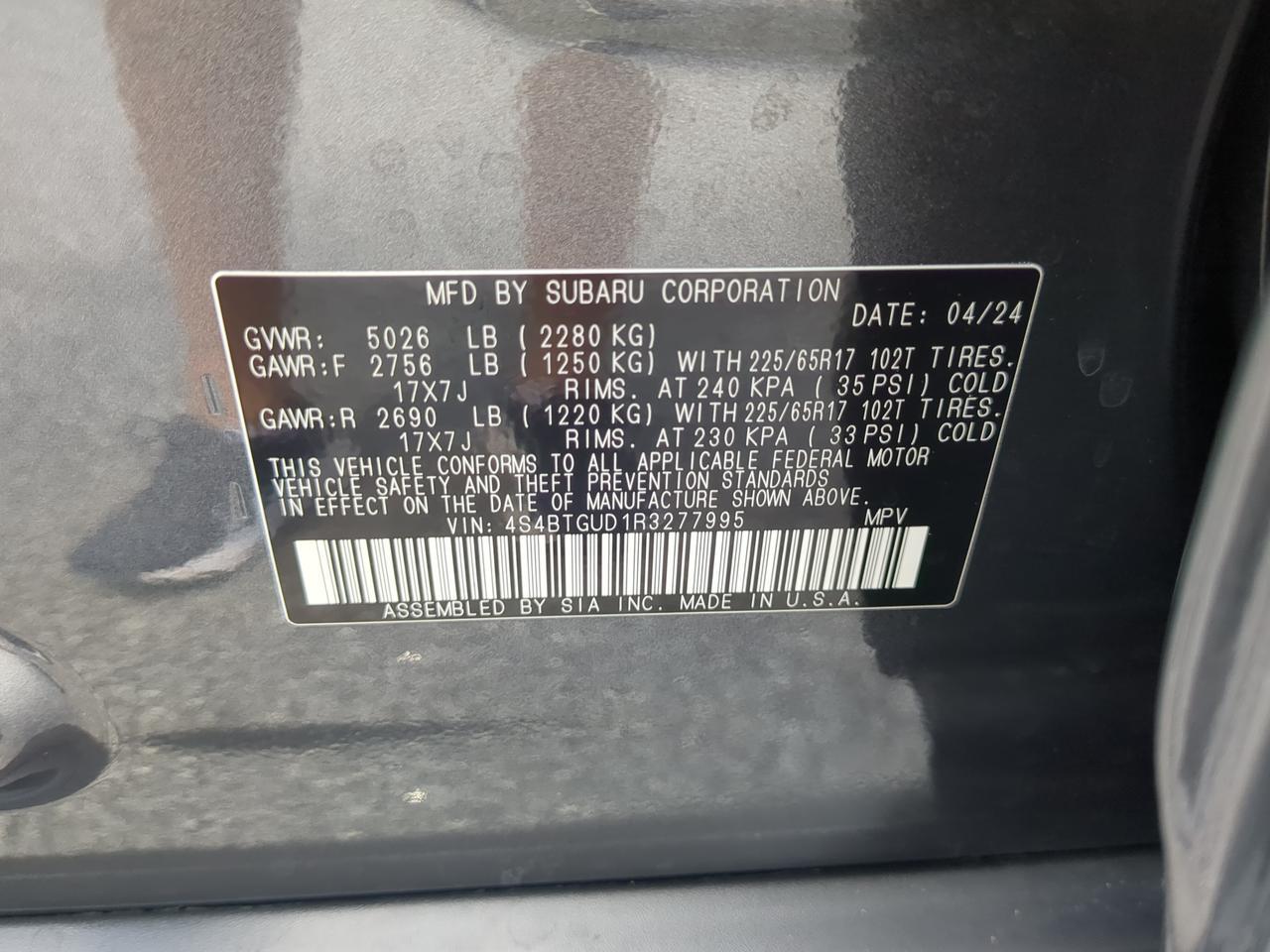 2024 Subaru Outback Wilderness Winder GA