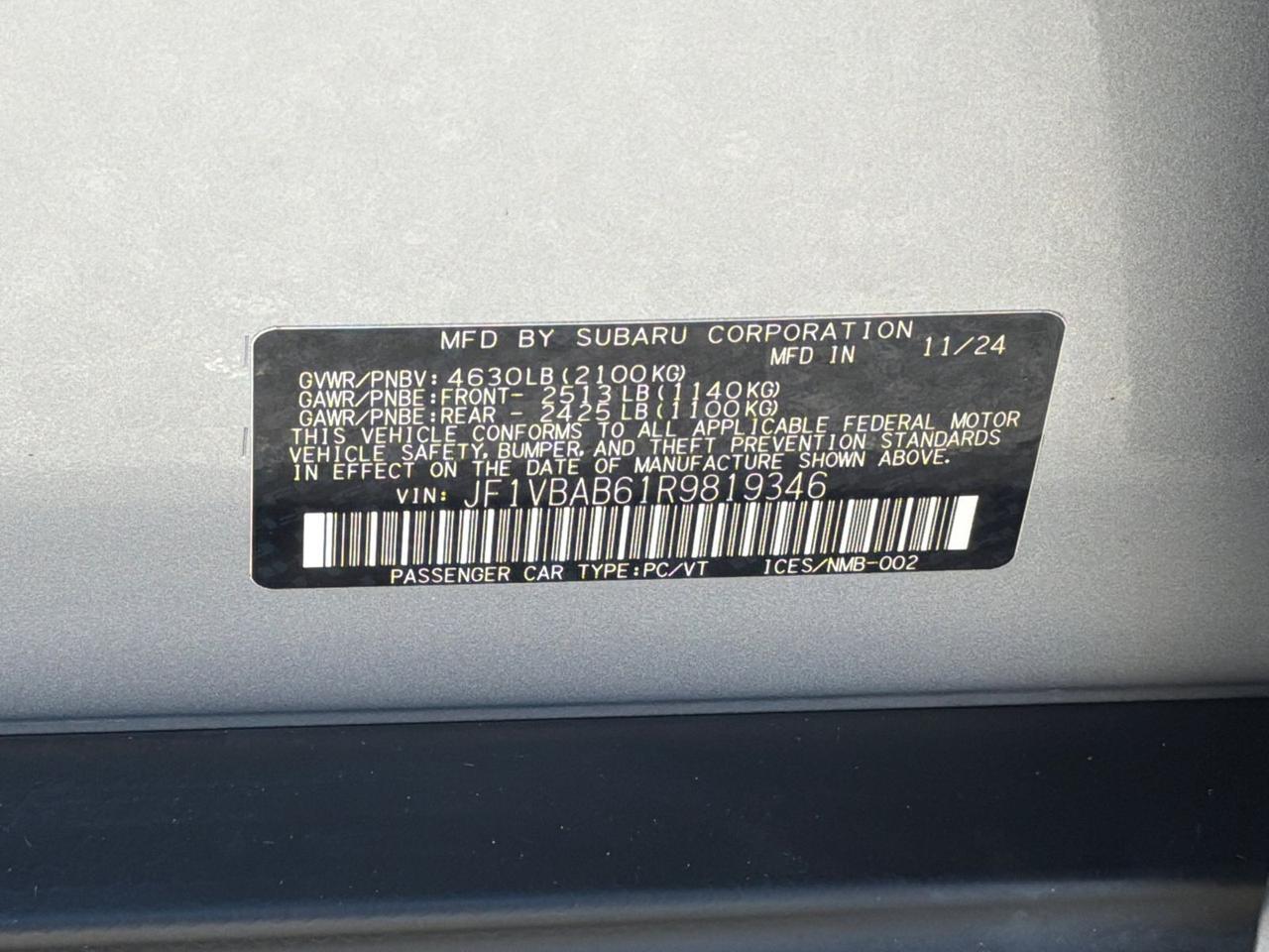 2024 Subaru WRX Base Hagerstown MD