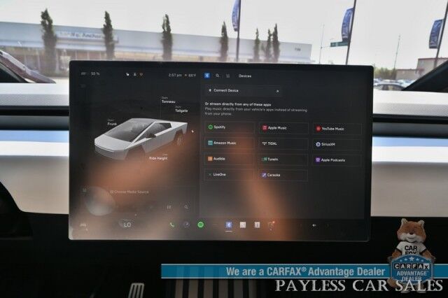 2024 Tesla Cybertruck Foundation Series / AWD / 600 HP / Full Self Driving Included / Heated & Cooled Leather Seats / Heated Steering Wheel / Navigation / Adaptive Air Suspension / 324 Mile Range / Tow Pkg / 1-Owner Anchorage AK 2024 Tesla Cybertruck Foundation Series / AWD / 600 HP / Full Self Driving Included / Heated & Cooled Leather Seats / Heated Steering Wheel / Navigation / Adaptive Air Suspension / 324 Mile Range / Tow Pkg / 1-Owner Anchorage AK