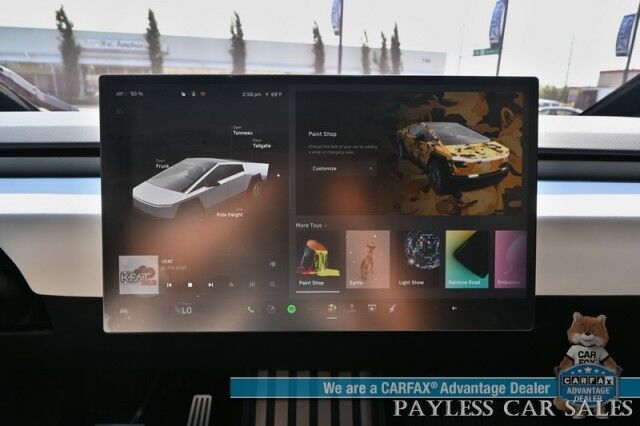2024 Tesla Cybertruck Foundation Series / AWD / 600 HP / Full Self Driving Included / Heated & Cooled Leather Seats / Heated Steering Wheel / Navigation / Adaptive Air Suspension / 324 Mile Range / Tow Pkg / 1-Owner Anchorage AK 2024 Tesla Cybertruck Foundation Series / AWD / 600 HP / Full Self Driving Included / Heated & Cooled Leather Seats / Heated Steering Wheel / Navigation / Adaptive Air Suspension / 324 Mile Range / Tow Pkg / 1-Owner Anchorage AK