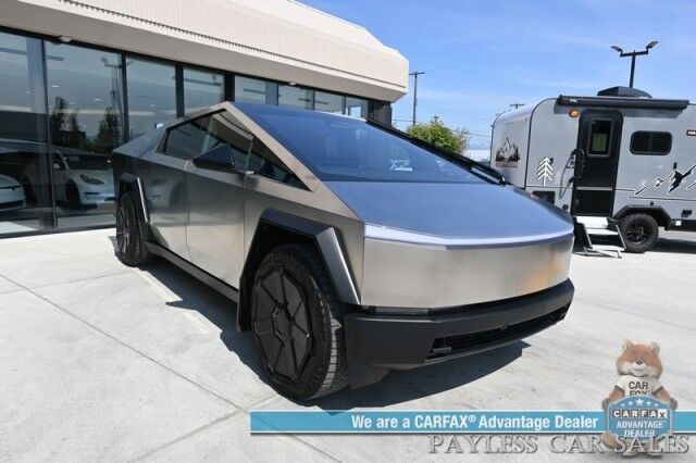 2024 Tesla Cybertruck Foundation Series / AWD / 600 HP / Full Self Driving Included / Heated & Cooled Leather Seats / Heated Steering Wheel / Navigation / Adaptive Air Suspension / 324 Mile Range / Tow Pkg / 1-Owner Anchorage AK 2024 Tesla Cybertruck Foundation Series / AWD / 600 HP / Full Self Driving Included / Heated & Cooled Leather Seats / Heated Steering Wheel / Navigation / Adaptive Air Suspension / 324 Mile Range / Tow Pkg / 1-Owner Anchorage AK