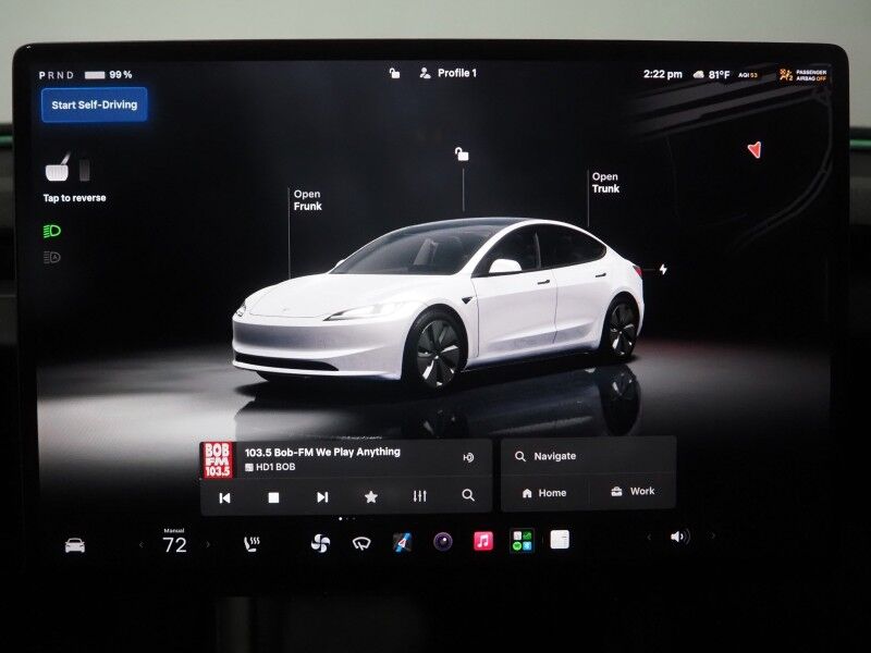 2024 Tesla Model 3 Long Range AWD *FULL SELF-DRIVING ENABLED, TRAFFIC AWARE CRUISE CONTROL, NAVIGATION, SAFETY ALERTS, SURROUND CAMERAS, PANORAMA GLASS ROOF, CLIMATE SEATS, HEATED STEERING, 19 INCH WHEELS, WIRELESS CHARGING Round Rock TX