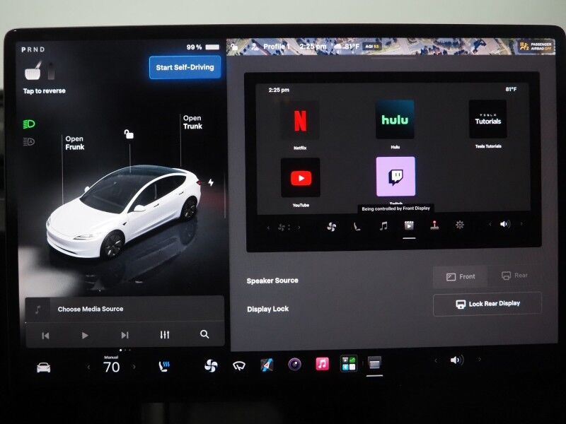 2024 Tesla Model 3 Long Range AWD *FULL SELF-DRIVING ENABLED, TRAFFIC AWARE CRUISE CONTROL, NAVIGATION, SAFETY ALERTS, SURROUND CAMERAS, PANORAMA GLASS ROOF, CLIMATE SEATS, HEATED STEERING, 19 INCH WHEELS, WIRELESS CHARGING Round Rock TX