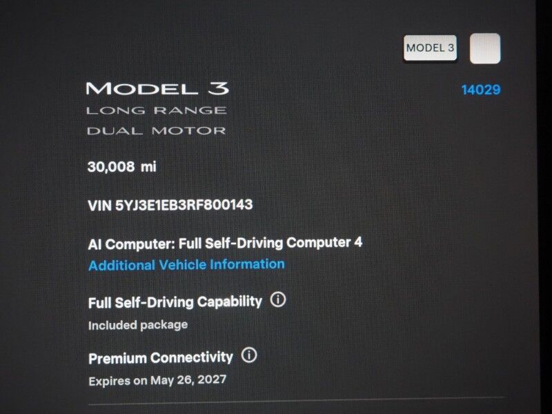 2024 Tesla Model 3 Long Range AWD *FULL SELF-DRIVING ENABLED, TRAFFIC AWARE CRUISE CONTROL, NAVIGATION, SAFETY ALERTS, SURROUND CAMERAS, PANORAMA GLASS ROOF, CLIMATE SEATS, HEATED STEERING, 19 INCH WHEELS, WIRELESS CHARGING Round Rock TX