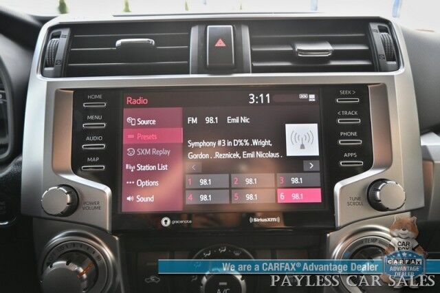 2024 Toyota 4Runner SR5 / 4X4 / Power Driver's Seat / Adaptive Cruise Control / Lane Departure & Blind Spot / 3rd Row / Seats 7 / Apple CarPlay & Android Auto / Back Up Camera / Keyless Entry & Start / Tow Pkg / Block Heater / 1-Owner Anchorage AK