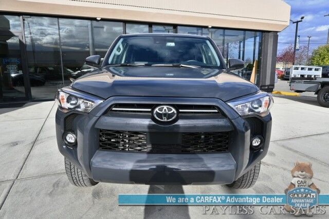 2024 Toyota 4Runner SR5 / 4X4 / Power Driver's Seat / Adaptive Cruise Control / Lane Departure & Blind Spot / 3rd Row / Seats 7 / Apple CarPlay & Android Auto / Back Up Camera / Keyless Entry & Start / Tow Pkg / Block Heater / 1-Owner