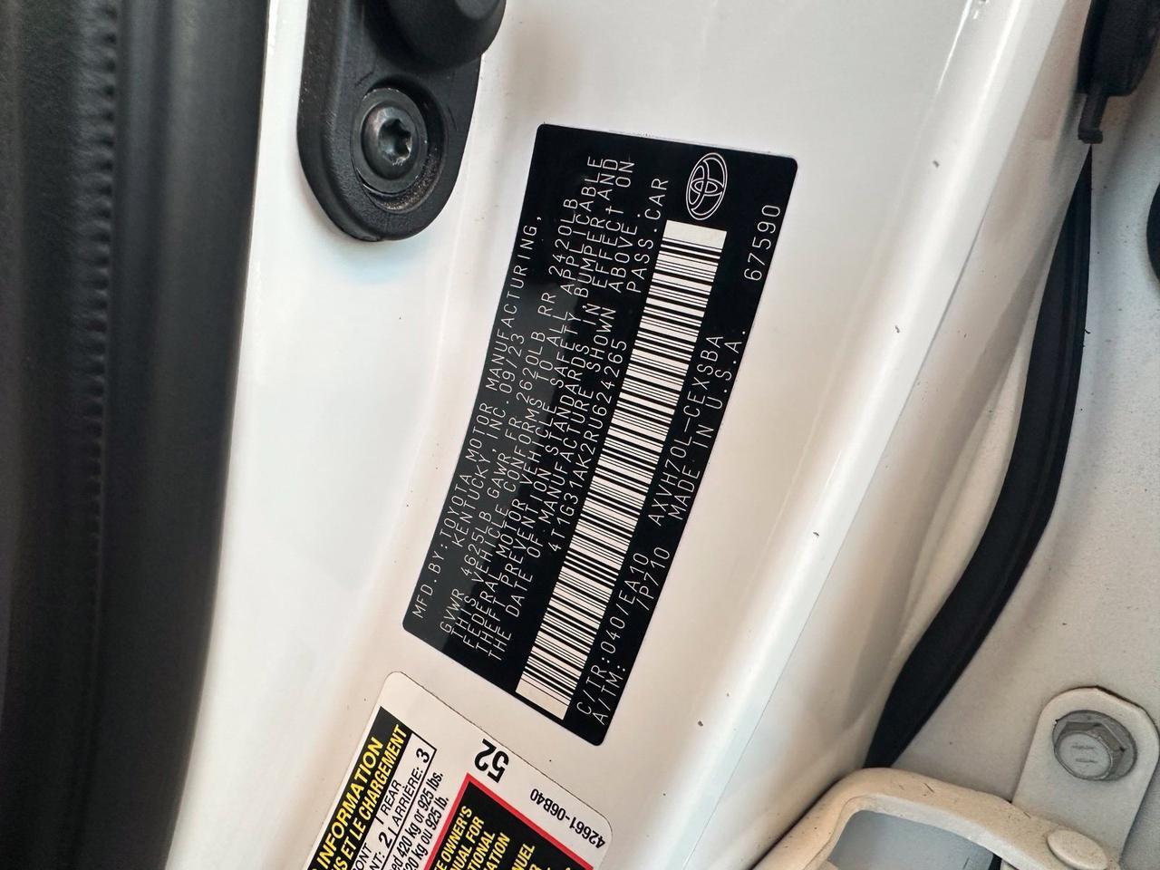 2024 Toyota Camry Hybrid SE Fredericksburg VA