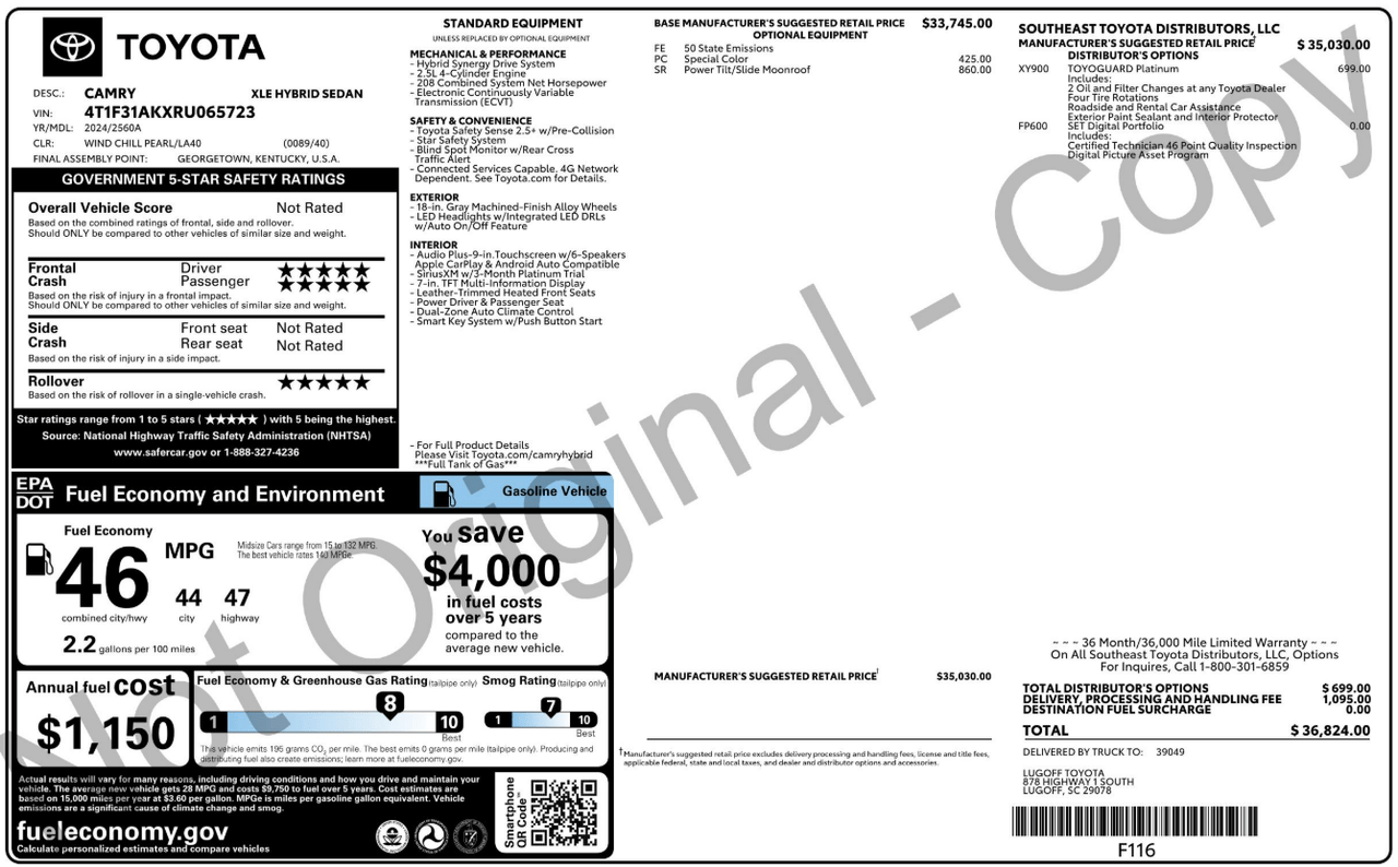 2024 Toyota Camry Hybrid XLE Knoxville TN