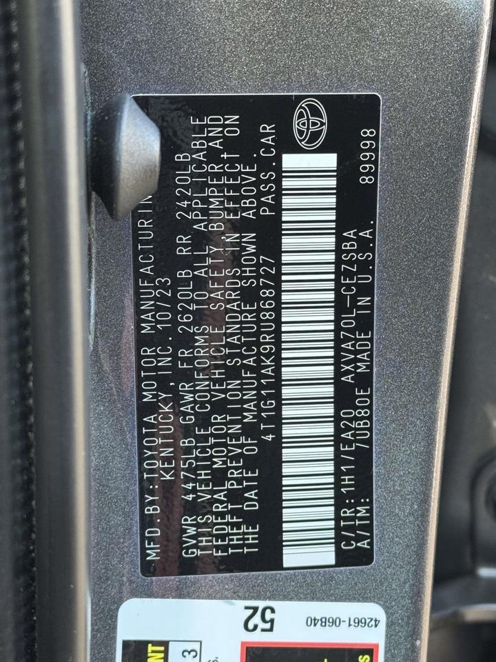 2024 Toyota Camry SE Fredericksburg VA