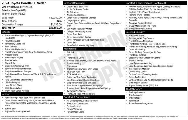 2024 Toyota Corolla LE Raleigh NC