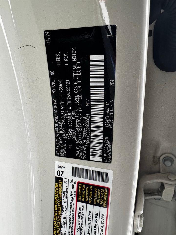 2024 Toyota Grand Highlander Limited Fredericksburg VA