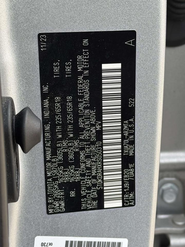 2024 Toyota Highlander XLE Fredericksburg VA