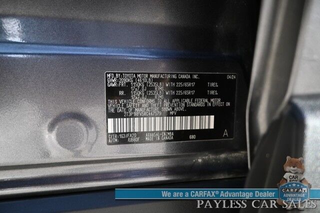 2024 Toyota RAV4 XLE / AWD / Power & Heated Cloth Seats / Heated Steering Wheel / Lane Watch & Blind Spot Alert / Forward Collision Alert / Apple CarPlay & Android Auto / Keyless Entry & Start / Back Up Camera / 33 MPG / 1-Owner Anchorage AK 2024 Toyota RAV4 XLE / AWD / Power & Heated Cloth Seats / Heated Steering Wheel / Lane Watch & Blind Spot Alert / Forward Collision Alert / Apple CarPlay & Android Auto / Keyless Entry & Start / Back Up Camera / 33 MPG / 1-Owner Anchorage AK