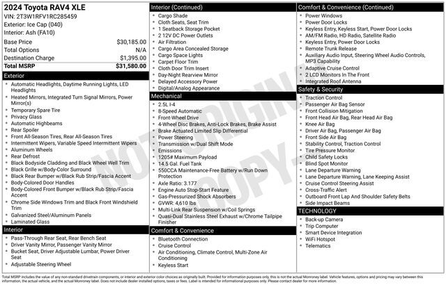 2024 Toyota RAV4 XLE Raleigh NC