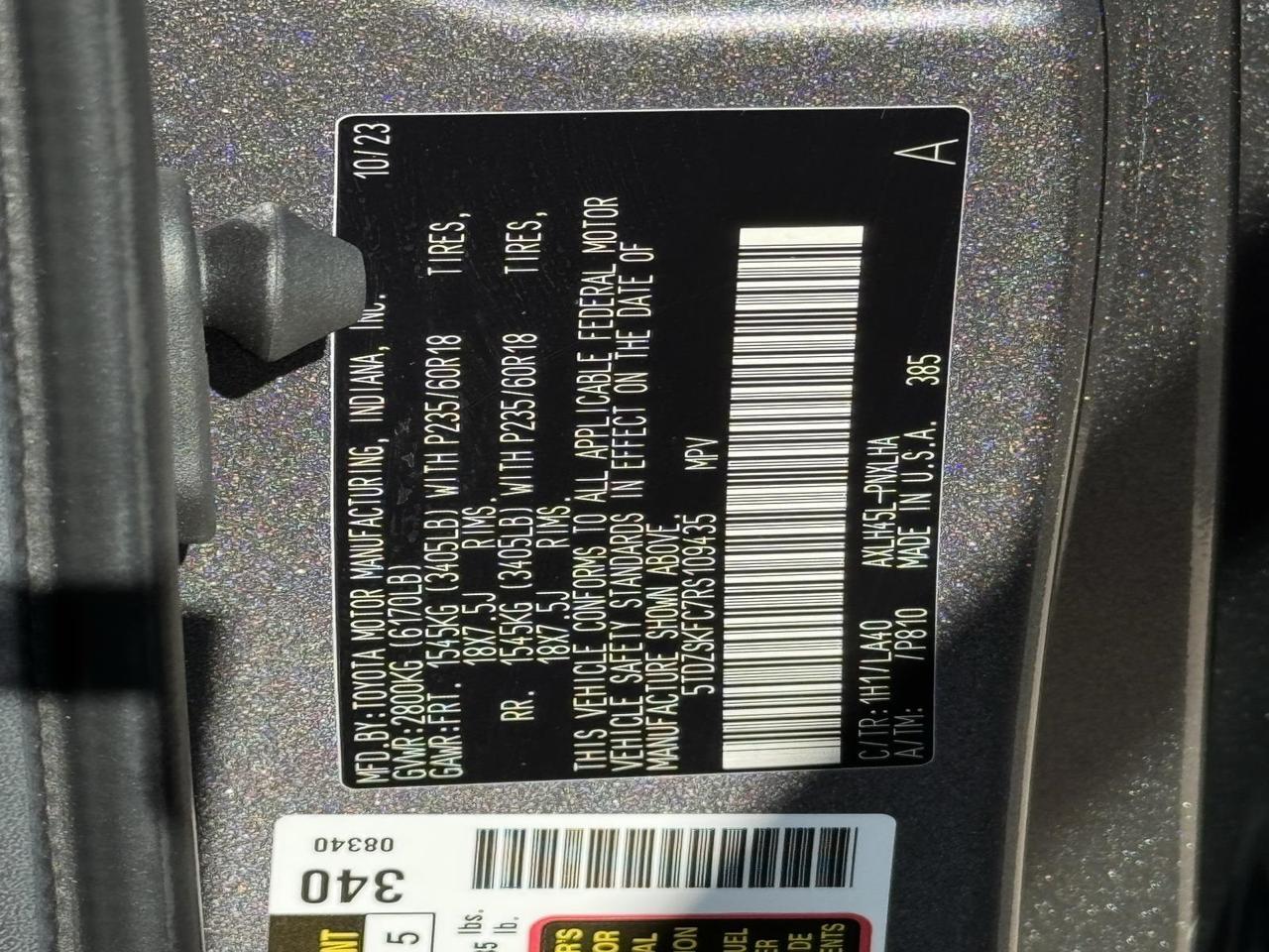 2024 Toyota Sienna Limited Fredericksburg VA