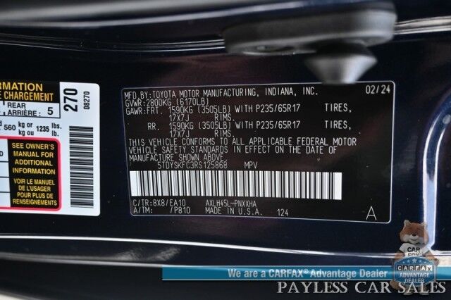 2024 Toyota Sienna XLE Hybrid / AWD / Power & Heated Leather Seats / Sunroof / Adaptive Cruise / Lane Depart & Blind Spot Alert / Apple CarPlay & Android Auto / Back Up Camera / Rear Captain Chairs / 3rd Row / 36 MPG / 1-Owner Anchorage AK