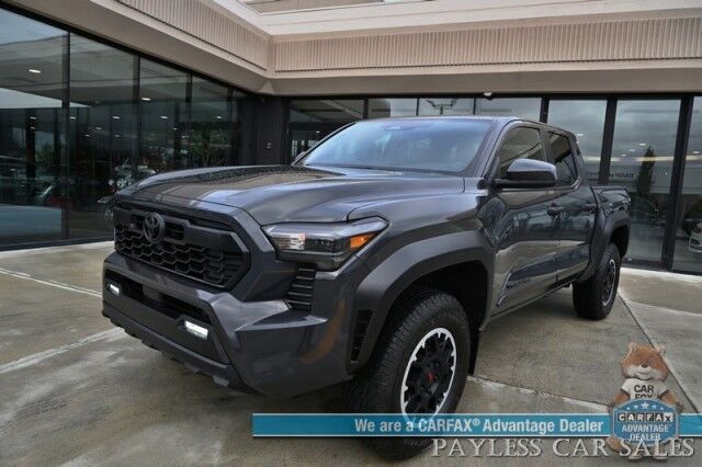 2024 Toyota Tacoma 4WD TRD Off Road / 4X4 / Crew Cab / Premium Cloth Seats / Adaptive Cruise Control / Lane Departure & Blind Spot Alert / Apple CarPlay & Android Auto / Back Up Camera / Keyless Entry & Start / Tow Pkg / 23 MPG / 1-Owner Anchorage AK