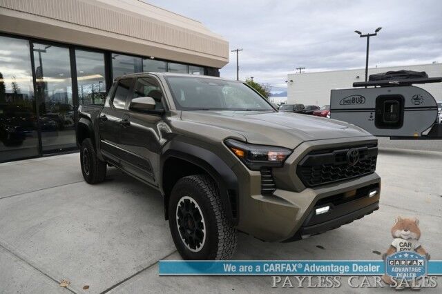 2024 Toyota Tacoma TRD Off Road / 4X4 / Auto Start / Crew Cab / Premium Cloth Seats / Adaptive Cruise / Lane Departure & Blind Spot / Apple CarPlay & Android Auto / Back Up Camera / Keyless Entry & Start / Tow Pkg / 23 MPG / 1-Owner Anchorage AK 2024 Toyota Tacoma TRD Off Road / 4X4 / Auto Start / Crew Cab / Premium Cloth Seats / Adaptive Cruise / Lane Departure & Blind Spot / Apple CarPlay & Android Auto / Back Up Camera / Keyless Entry & Start / Tow Pkg / 23 MPG / 1-Owner Anchorage AK