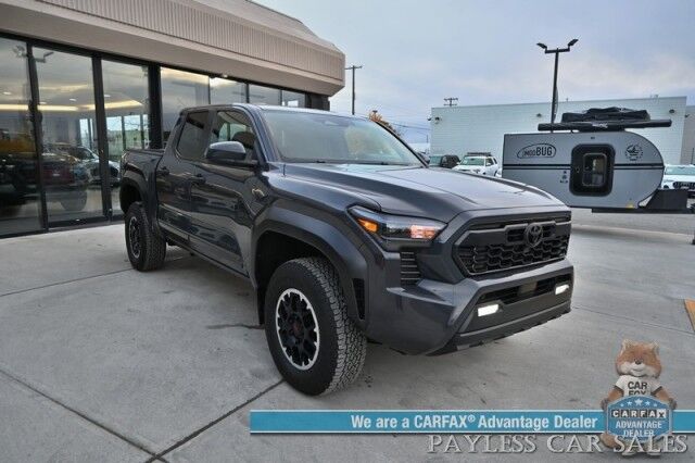 2024 Toyota Tacoma TRD Off Road / 4X4 / Crew Cab / Auto Start / Premium Cloth Seats / Adaptive Cruise / Lane Departure & Blind Spot / Apple CarPlay & Android Auto / Back Up Camera / Keyless Entry & Start / Tow Pkg / 23 MPG / 1-Owner Anchorage AK
