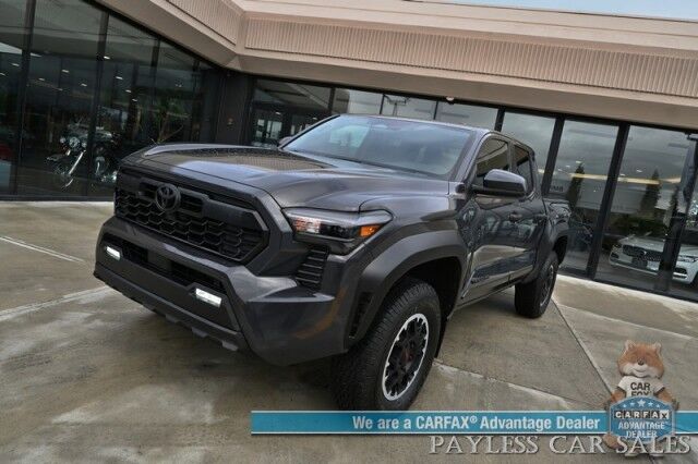 2024 Toyota Tacoma TRD Off Road / 4X4 / Crew Cab / Premium Cloth Seats / Adaptive Cruise / Lane Departure & Blind Spot / Apple CarPlay & Android Auto / Back Up Camera / Keyless Entry & Start / Tow Pkg / 23 MPG / 1-Owner Anchorage AK