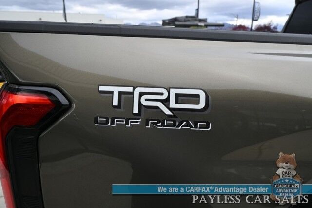2024 Toyota Tacoma TRD Off Road / 4X4 / Crew Cab / Premium Cloth Seats / Adaptive Cruise / Lane Departure & Blind Spot / Apple CarPlay & Android Auto / Back Up Camera / Keyless Entry & Start / Tow Pkg / 23 MPG / 1-Owner Anchorage AK