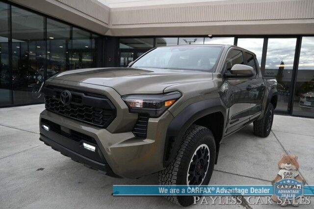 2024 Toyota Tacoma TRD Off Road / 4X4 / Crew Cab / Premium Cloth Seats / Adaptive Cruise / Lane Departure & Blind Spot / Apple CarPlay & Android Auto / Back Up Camera / Keyless Entry & Start / Tow Pkg / 23 MPG / 1-Owner Anchorage AK