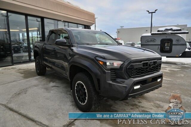 2024 Toyota Tacoma TRD Off Road / 4X4 / Crew Cab / Premium Cloth Seats / Adaptive Cruise / Lane Departure & Blind Spot / Apple CarPlay & Android Auto / Back Up Camera / Keyless Entry & Start / Tow Pkg / 23 MPG / 1-Owner Anchorage AK