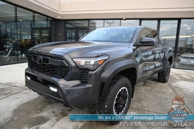 2024 Toyota Tacoma TRD Off Road / 4X4 / Crew Cab / Premium Cloth Seats / Adaptive Cruise / Lane Departure & Blind Spot / Apple CarPlay & Android Auto / Back Up Camera / Keyless Entry & Start / Tow Pkg / 23 MPG / 1-Owner Anchorage AK 2024 Toyota Tacoma TRD Off Road / 4X4 / Crew Cab / Premium Cloth Seats / Adaptive Cruise / Lane Departure & Blind Spot / Apple CarPlay & Android Auto / Back Up Camera / Keyless Entry & Start / Tow Pkg / 23 MPG / 1-Owner Anchorage AK