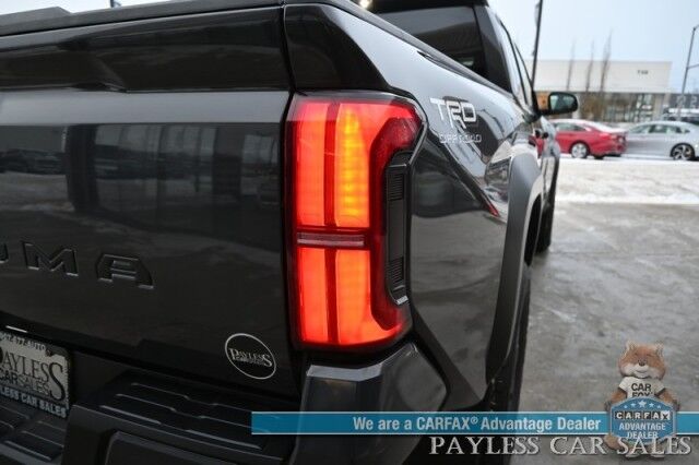 2024 Toyota Tacoma TRD Off Road / 4X4 / Crew Cab / Premium Cloth Seats / Adaptive Cruise / Lane Watch & Blind Spot / Apple CarPlay & Android Auto / Bed Liner / Aluminum Wheels / Back Up Cam / Only 15K Miles / Tow pkg / 1-Owner Wasilla AK
