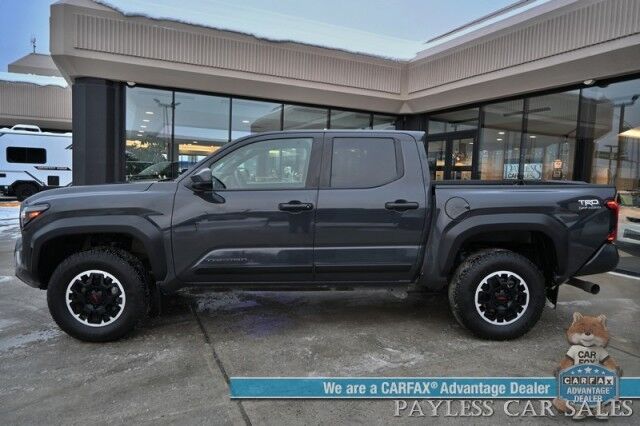 2024 Toyota Tacoma TRD Off Road / 4X4 / Crew Cab / Premium Cloth Seats / Adaptive Cruise / Lane Watch & Blind Spot / Apple CarPlay & Android Auto / Bed Liner / Aluminum Wheels / Back Up Cam / Only 15K Miles / Tow pkg / 1-Owner Anchorage AK