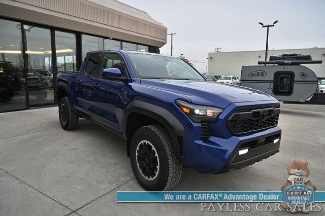 2024 Toyota Tacoma TRD Off Road Sport / 4X4 / Crew Cab / Premium Cloth Seats / Adaptive Cruise / Lane Departure & Blind Spot / Apple CarPlay & Android Auto / Back Up Camera / Keyless Entry & Start / Bed Liner / Tow Pkg / 1-Owner Wasilla AK