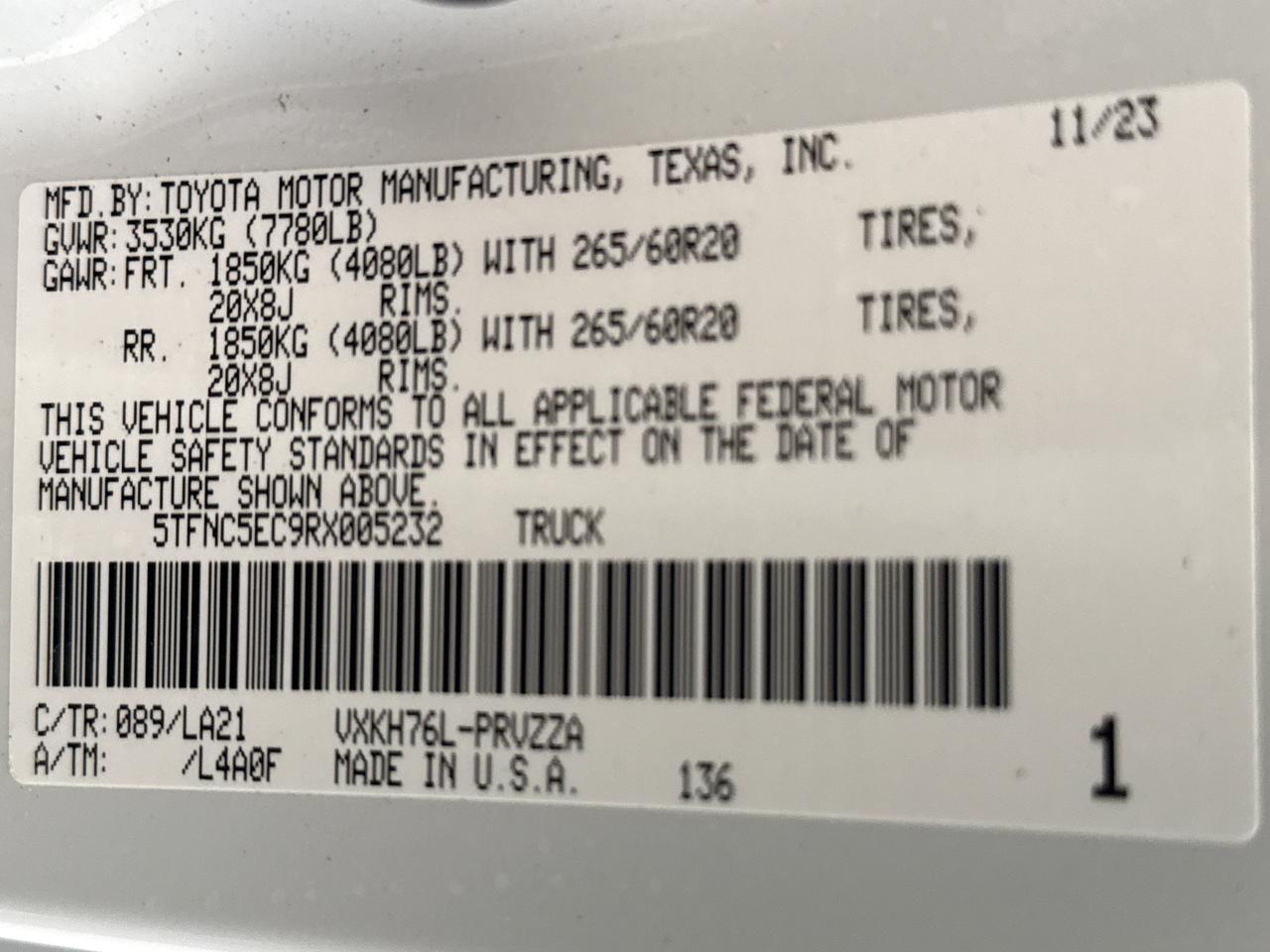 2024 Toyota Tundra 4WD Platinum Hybrid San Antonio TX