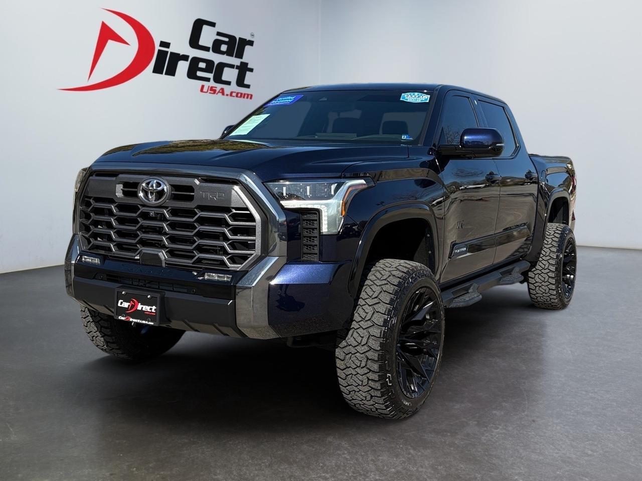 2024 Toyota Tundra 4WD Platinum, TUBULAR SIDE STEPS, LIFTED, TOW PACKAGE, REMOTE TAILGATE, PANORAMIC MOONROOF, 360 BACKUP CAMERA VIEW, REAR BED VIEW, HEATED & COOLING FRONT & REAR SEATS, APPLE CARPLAY/ANDROID AUTO, AUTO START/STOP, THIS TRUCK HAS IT ALL & READY FOR YOU