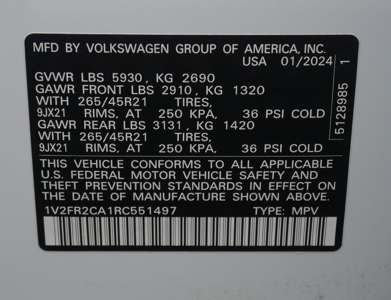2024 Volkswagen Atlas 2.0T SEL Premium R-Line San Juan TX