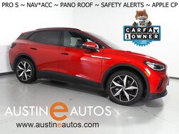 2024_Volkswagen_ID.4 Pro S_*PANORAMA GLASS ROOF, NAVIGATION, DIGITAL COCKPIT, ADAPTIVE CRUISE, SAFETY ALERTS, BACKUP-CAMERA, HEATED SEATS/STEERING, POWER LIFTGATE, WIRELESS CHARGING, ANDROID & APPLE_ Round Rock TX