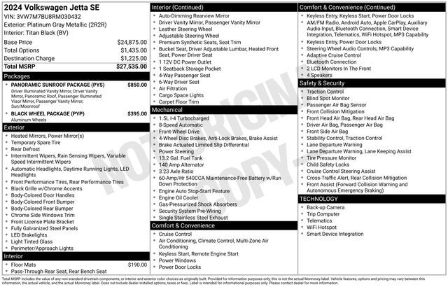 2024 Volkswagen Jetta 1.5T SE Raleigh NC