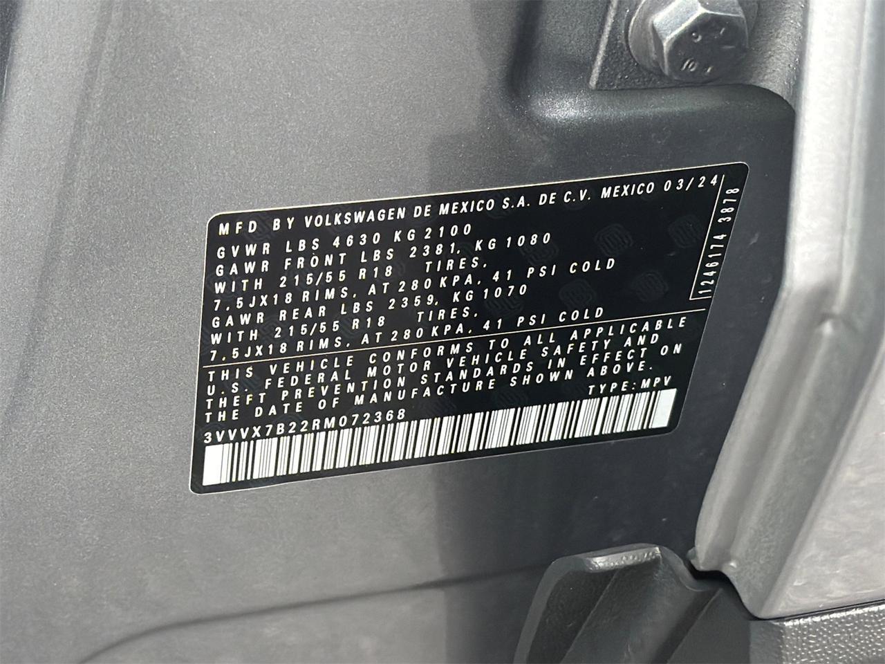 2024 Volkswagen Taos 1.5T SE Hagerstown MD