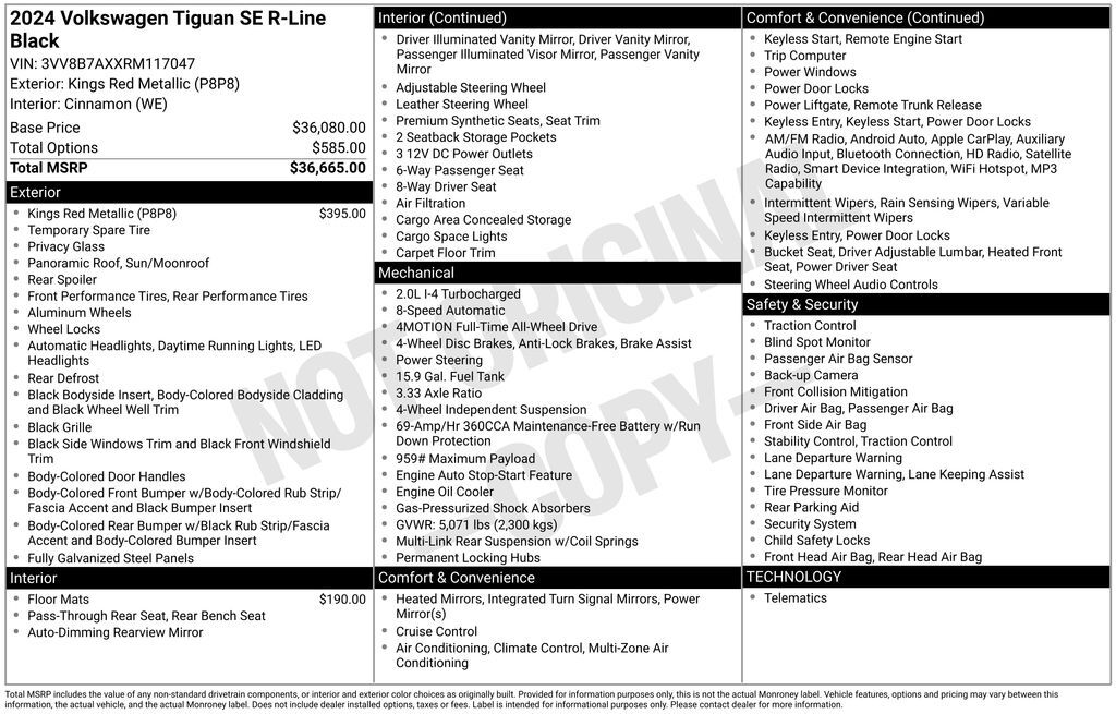 2024 Volkswagen Tiguan 2.0T SE R-Line Black San Clemente CA