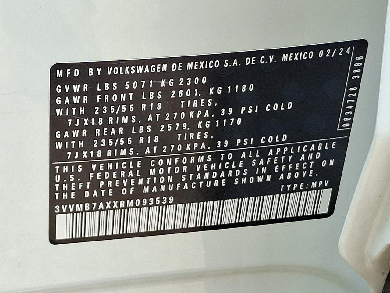 2024 Volkswagen Tiguan 2.0T SE Vineland NJ
