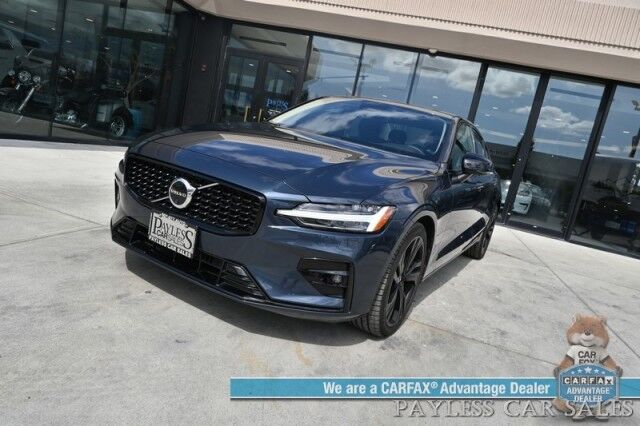 2024 Volvo S60 Ultimate Dark Theme / AWD / Climate Pkg / Front & Rear Heated Leather Seats / Heated Steering Wheel / Panoramic Sunroof / Harman Kardon Speakers / Adaptive Cruise / Lane Depart & Blind Spot / 1-Owner Anchorage AK