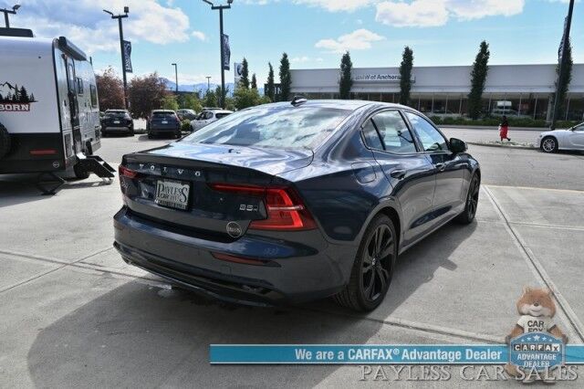 2024 Volvo S60 Ultimate Dark Theme / AWD / Climate Pkg / Front & Rear Heated Leather Seats / Heated Steering Wheel / Panoramic Sunroof / Harman Kardon Speakers / Adaptive Cruise / Lane Depart & Blind Spot / 1-Owner Anchorage AK