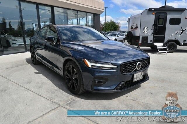 2024 Volvo S60 Ultimate Dark Theme / AWD / Climate Pkg / Front & Rear Heated Leather Seats / Heated Steering Wheel / Panoramic Sunroof / Harman Kardon Speakers / Adaptive Cruise / Lane Depart & Blind Spot / 1-Owner Anchorage AK