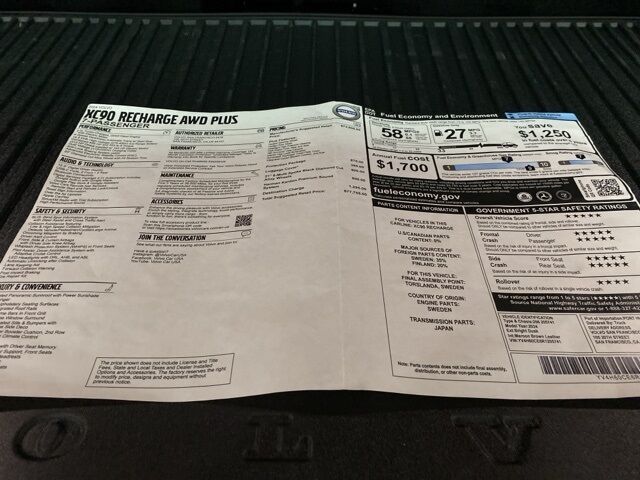 2024 Volvo XC90 Recharge Plug-In Hybrid T8 Plus Bright Theme 7 Passenger Dallas TX