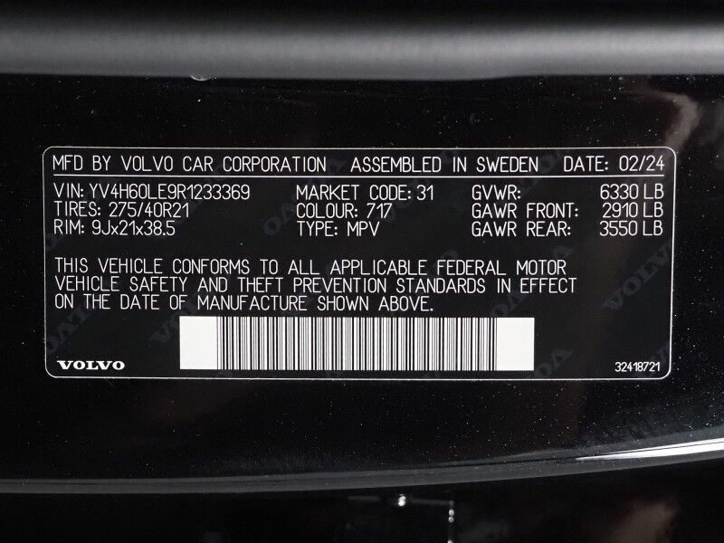 2024 Volvo XC90 Recharge T8 eAWD Plug-In Hybrid Plus *NAVIGATION, ADAPTIVE CRUISE, SAFETY ALERTS, 360 VIEW CAMERAS, PANORAMA MOONROOF, LEATHER, HEATED SEATS/STEERING, REMOTE START, 21 INCH WHEELS, HARMAN/KARDON, APPLE CARPLAY Round Rock TX