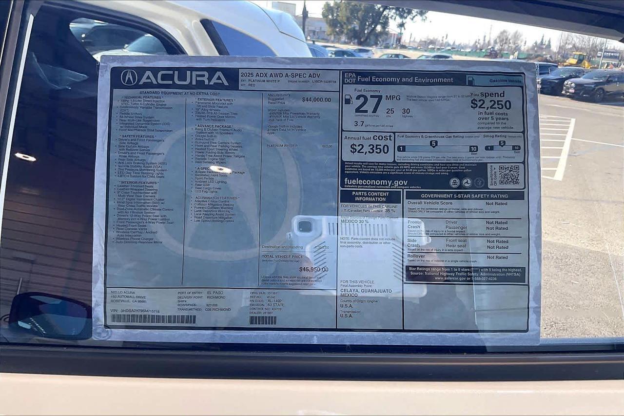 2025 Acura ADX w/A-Spec Advance Package Roseville CA