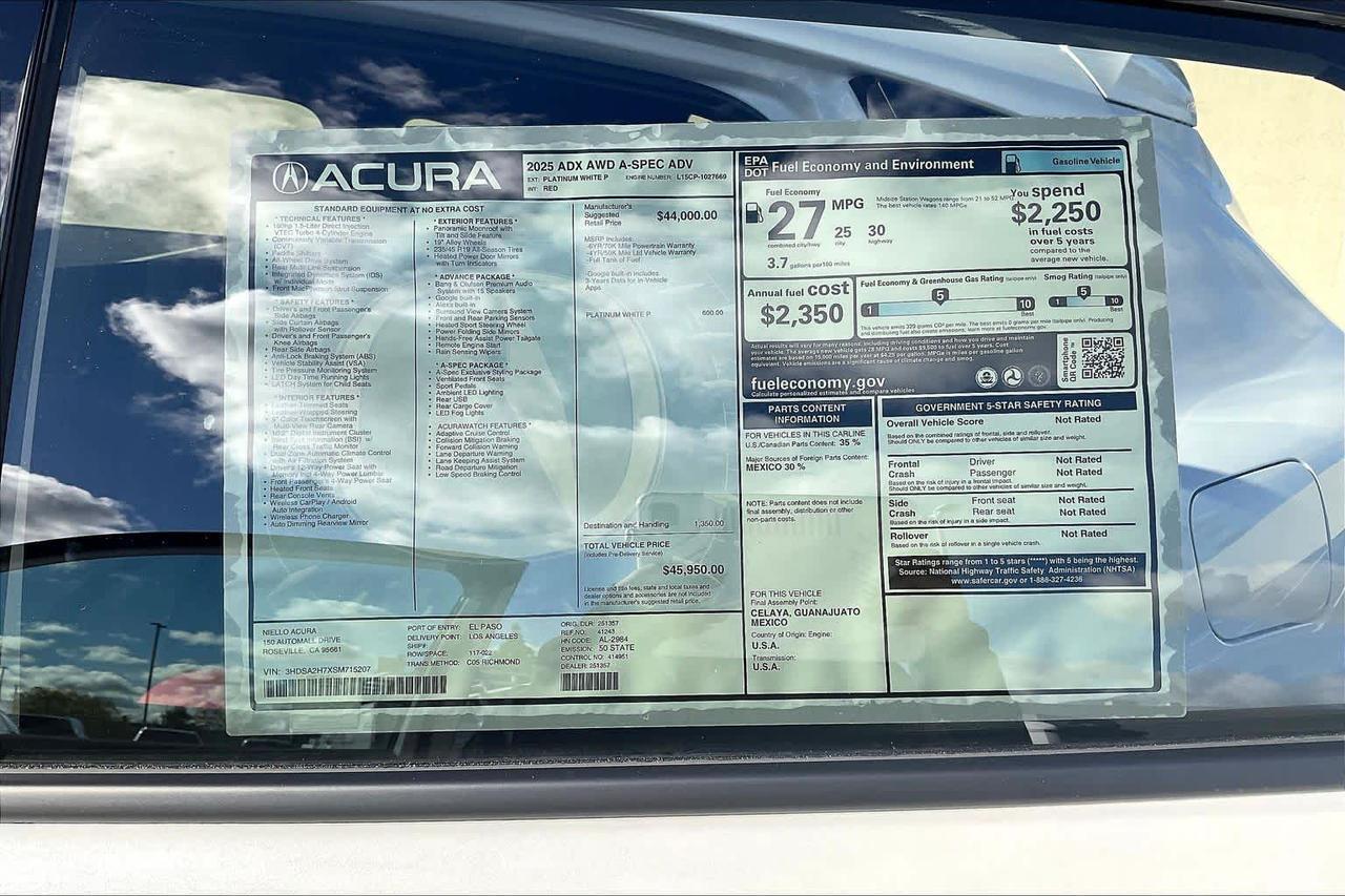 2025 Acura ADX w/A-Spec Advance Package Roseville CA
