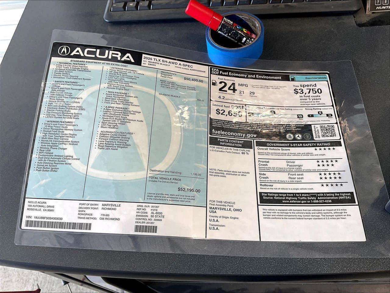 2025 Acura TLX w/A-Spec Package Roseville CA