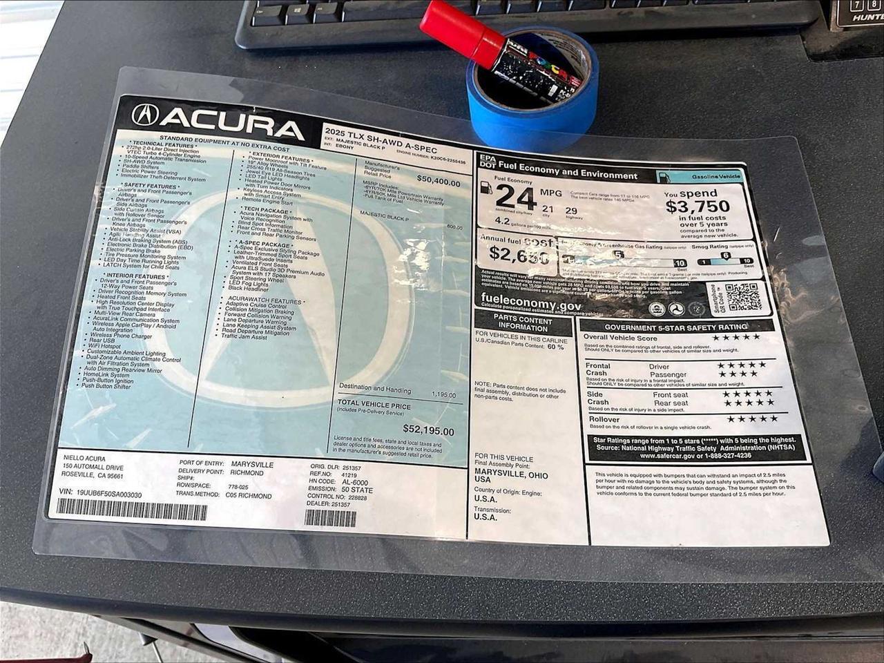 2025 Acura TLX w/A-Spec Package Roseville CA